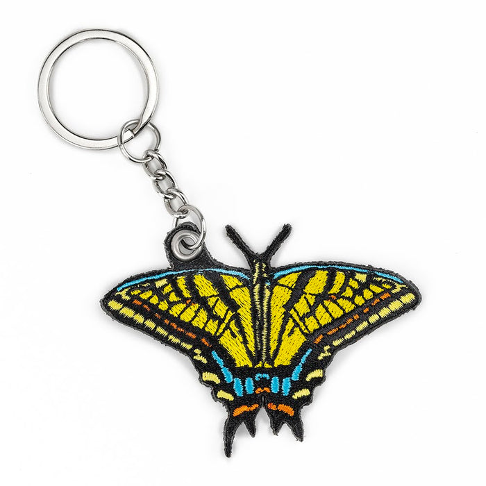 Swallowtail Butterfly Embroidered Keychain