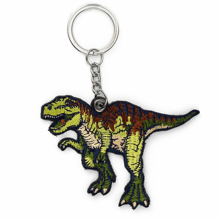 Tyrannosaurus Embroidered Keychain