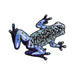 Blue Dart Frog Patch - Embroidered Patch - Blueplanetjewelry.com