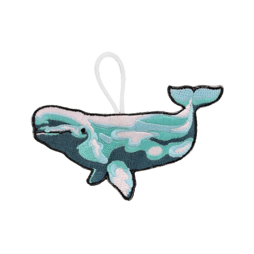 Beluga Whale Embroidered Ornament - Embroidered Ornament - Blueplanetjewelry.com
