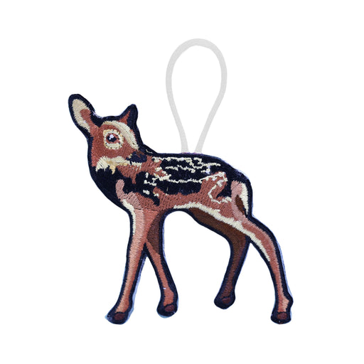 Deer Fawn Embroidered Ornament - Embroidered Ornament - Blueplanetjewelry.com