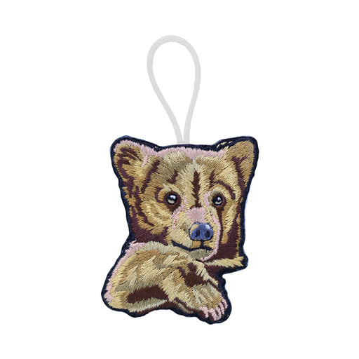 Brown Bear Embroidered Ornament - Embroidered Ornament - Blueplanetjewelry.com