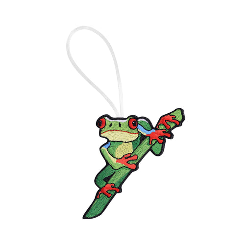 Red Eyed Frog Embroidered Ornament - Embroidered Ornament - Blueplanetjewelry.com