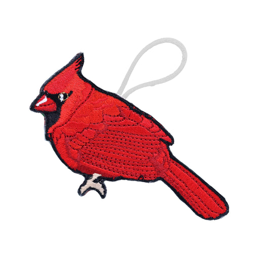 Cardinal Embroidered Ornament - Embroidered Ornament - Blueplanetjewelry.com