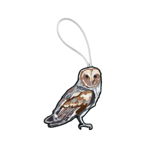 Barn Owl Embroidered Ornament - Embroidered Ornament - Blueplanetjewelry.com