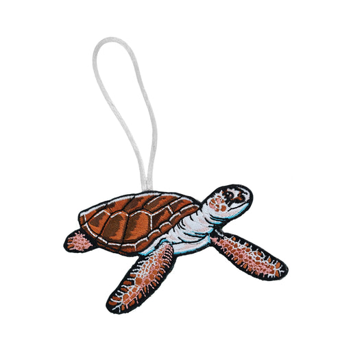 Hawksbill Sea Turtle Embroidered Ornament - Embroidered Ornament - Blueplanetjewelry.com