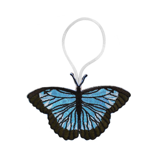 Blue Morpho Embroidered Ornament - Embroidered Ornament - Blueplanetjewelry.com