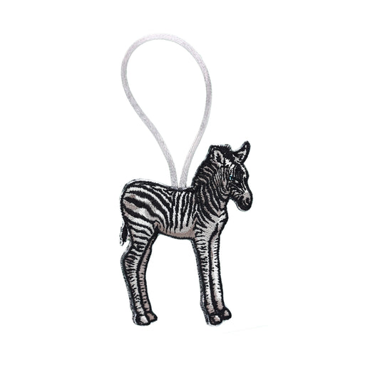 Zebra Embroidered Ornament - Embroidered Ornament - Blueplanetjewelry.com