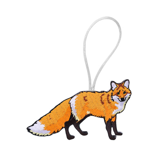 Red Fox Embroidered Ornament - Embroidered Ornament - Blueplanetjewelry.com